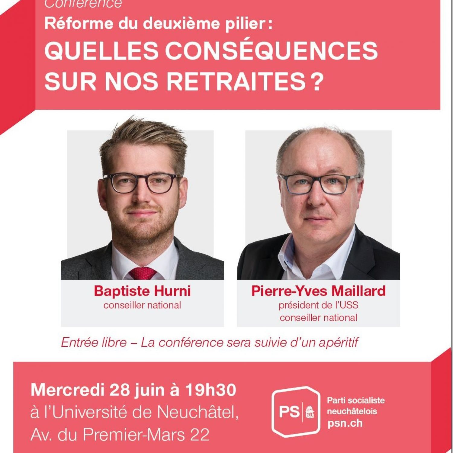 Conférence Baptiste Hurni et Pierre-Yves Maillard